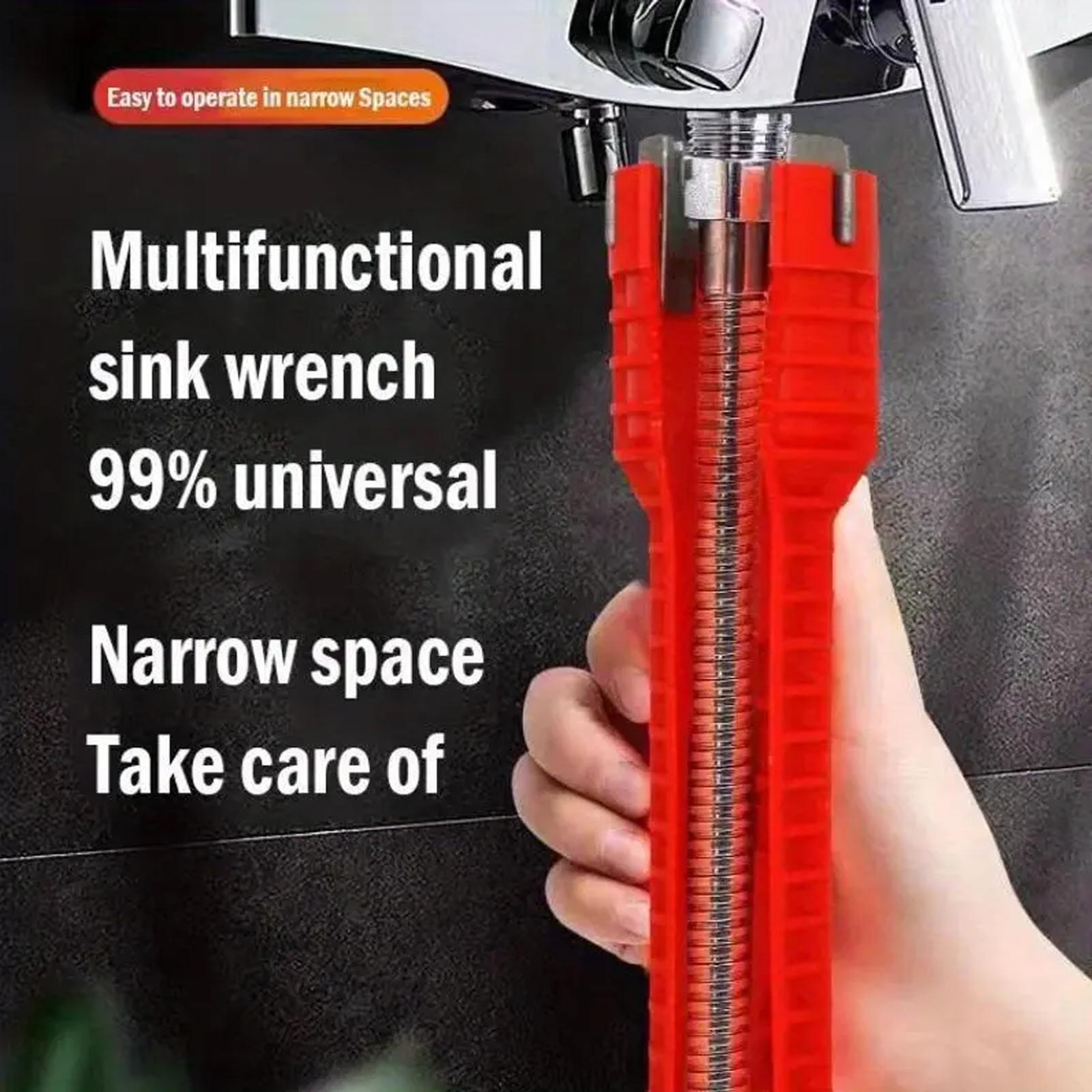 Plumber’s Best Friend: 14-in-1 Faucet Wrench – Premium Multi-Functional Pipe Wrench for Toilet, Sink, Bathroom & Kitchen Installation and Repair spanner wrench Leather Grommet Tool and Eyelet Kit Oxygen Acetylene Welding Torch Kit trach kit wrench pen