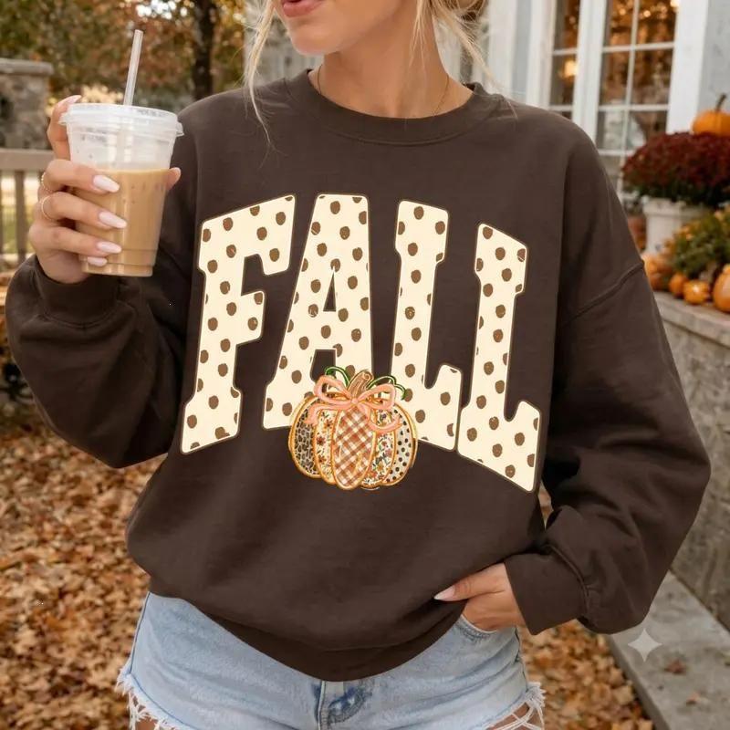 Fall Pumpkin Sweatshirt, Leopard Print Pumpkin Graphic Crewneck, Autumn Harvest Pullover, Cute Fall Season Casual Sweatshirt for Women