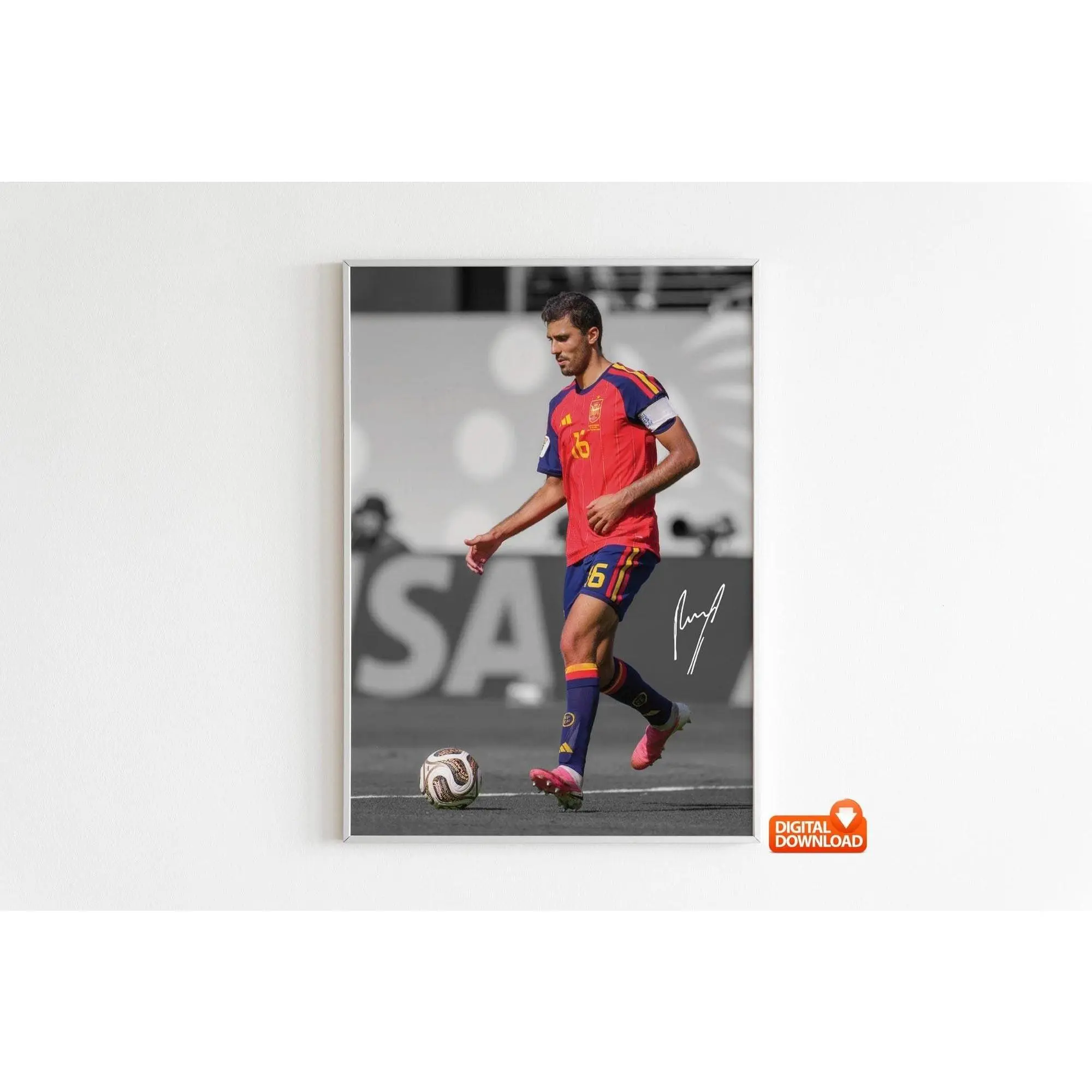 Rodri Poster Signed Football Poster ( Unframed - Print Only )