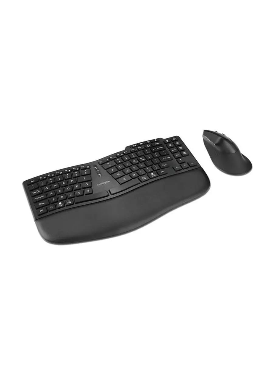 Kensington K75492US Pro Fit Ergo EQ Wireless Keyboard & Mouse Set - Black