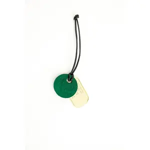 Support Tag | Green Beret + Black Leather