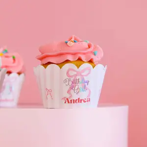 Bow Custom Cupcake Wrappers