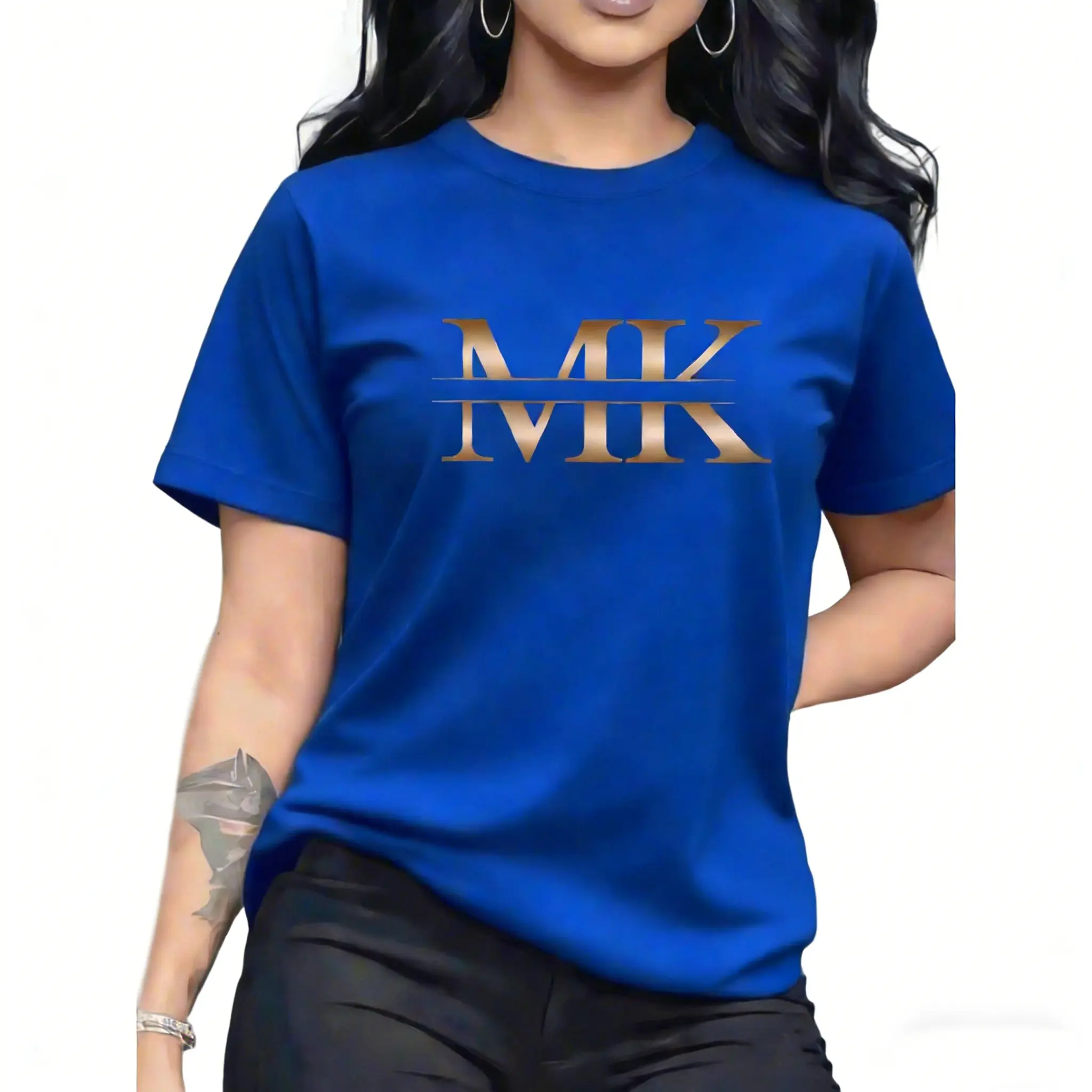 Wo Green Short Sleeve Aesthetic Right T-Shirt Chic Gold Graphic Tee Stylish And Elegant Top Casual Daily Wear Outings And Fashion - Forward Style Statets Fabric Woswear Fit white teeshirt