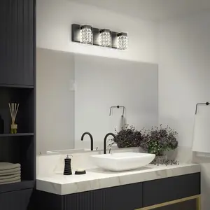 Crystal Cube LED bathroom vanity light 5 CCT