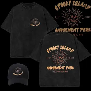 Ghost Island Weird Amusement Park, Skull 'SPOOKY Island, Retro Vintage T-Shirt, Amusement Park, 2002 Historical Vintage.Send a baseball cap as a gift