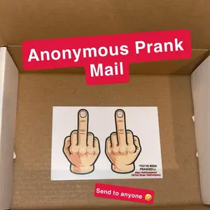 Prank Mail Middle Finger Anonymously Sent to Your Friend, Family, Coworkers, Ex, Funny gag gift