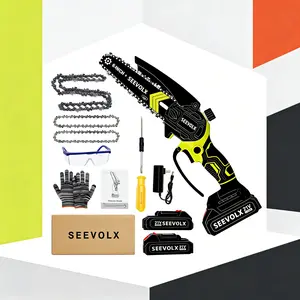 6" Electric Saw – Portable Mini Tree Saw Cordless Electric for Garden & Camp,21V MAX Rechargeable Chainsaw with 2x2.0Ah Battery & Charger Perfect Christmas Gift for Gardeners