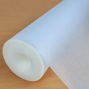 Shelf Liners 20 in x 20 ft EVA Drawer Mats, Non-Adhesive Cupboard Protector, Kitchen Cabinet Lining Fridge Liner (Clear Stripe, 50.8x610cm)
