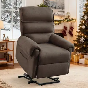 Korser Power Lift Recliner Chair for Elderly with Side Pockets Linen for Small Spaces Living Room Comfortable Stylish & Compact Design