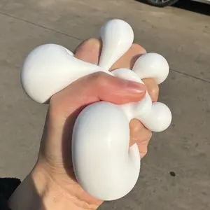 Squishy Milk White Tofu Squeeze Toy Cute White Square Sensory Stress Relief Fidget Toys Dough Ball Gifts for Adults Best Gift