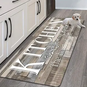 Non-Slip Kitchen Mat Thick Non-woven Fabric Sponge Padding Durable Floor Mat Easy Clean Hand Wash Washable Kitchen Rugs for Home Entrance Laundry Bathroom Hallway Living Room 1 pc Home Decor Area Mat Decorative Rug