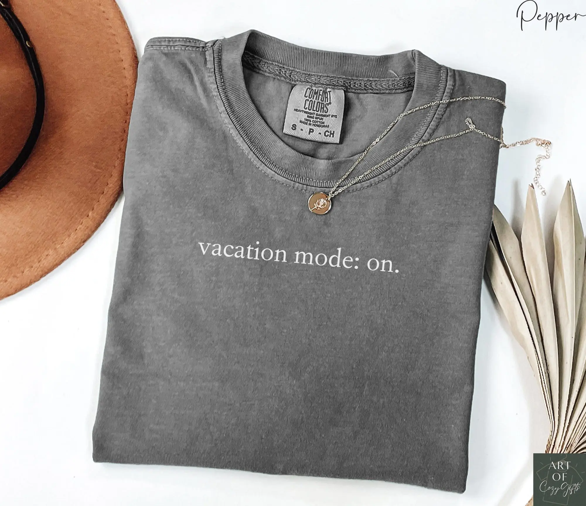 Comfort Colors Vacation Mode On Shirt, Summer Travel Tee, Girls Trip Shirt, Beach Mode Shirt, Funny Vacation Shirt, Chill Tee