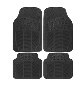 BDK ProLiner floor mats car truck mats SUV mats all weather floor liners waterproof rubber universal fit trim to fit heavy duty floor protection capture ridges non slip mats front floor mats durable auto accessories easy clean interior