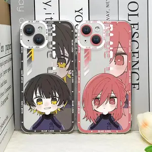 Cartoon Blue Lock Anime Phone Case for iPhone 17 Air 16 15 14 13 12 11 Pro Max Plus SE2 Clear Silicone Cover Thin