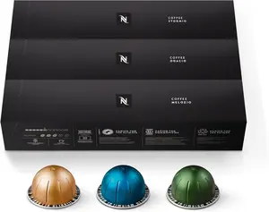 Nespresso Capsules Vertuo Variety Pack Medium and Dark Roast Coffee 30 Count 7.8 oz Brews