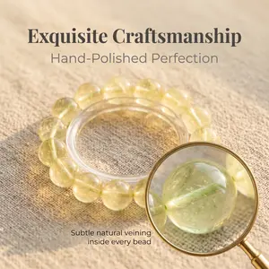 Lemon Quartz Bracelet - The Sunshine Stone for Clarity, Optimism & New Beginnings  The Stone of Mental Clarity - Lemon Quartz for Focus, Confidence & Positive Energy