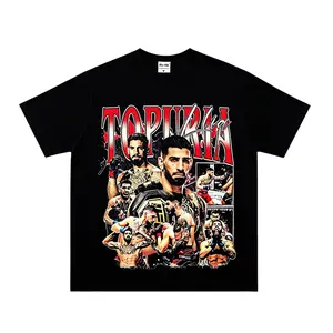 Ilia Topuria UFC Vintage Graphic T-shirt | White Oversized Fighter Tee