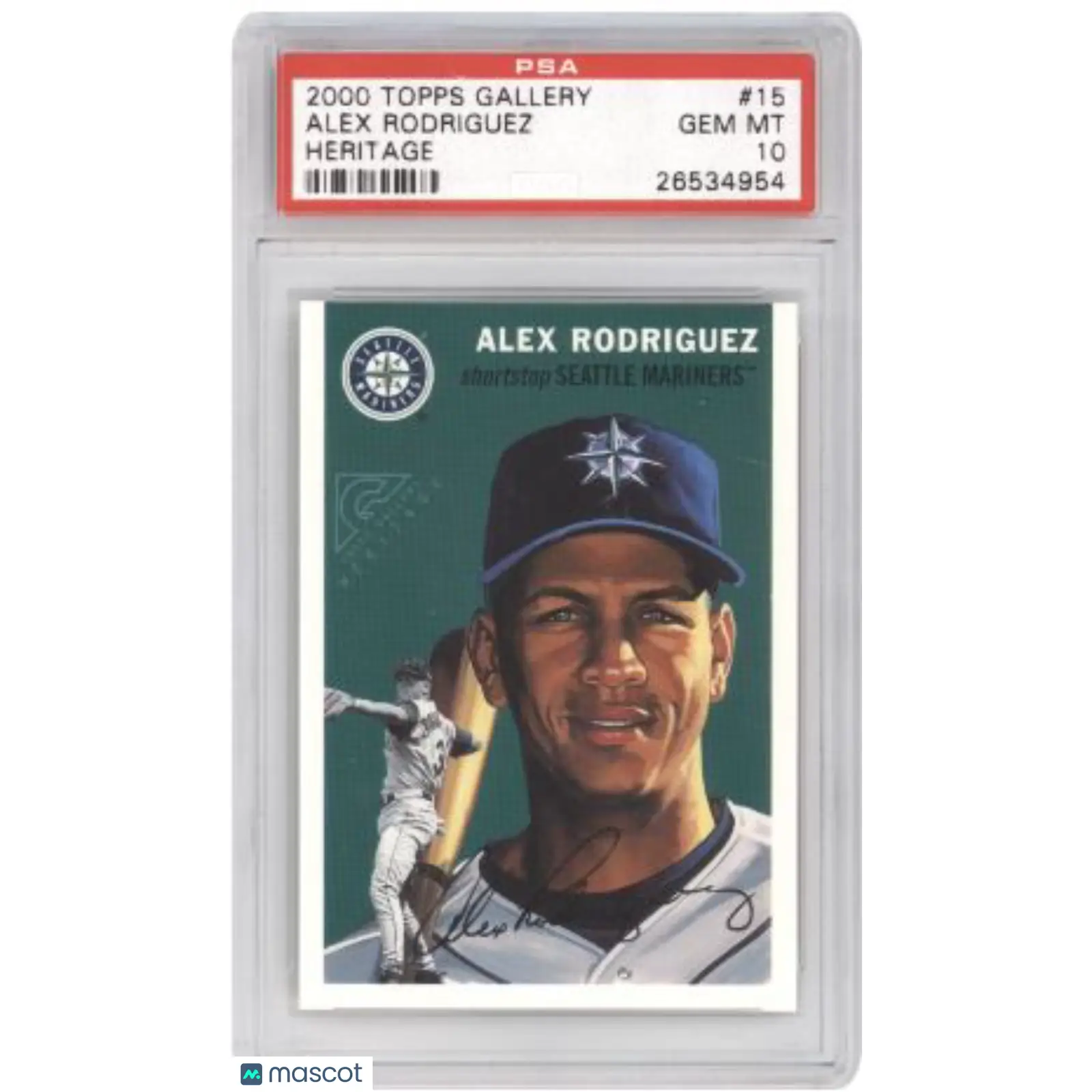 Alex Rodriguez PSA 2000 Topps Gallery Heritage #15 Heritage Baseball 10