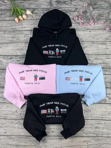 Puerto Rico Embroidered Crewneck - Hoddie , Puerto Rico Flag, coqui concho frog hoodie embroidered,  Embroidery