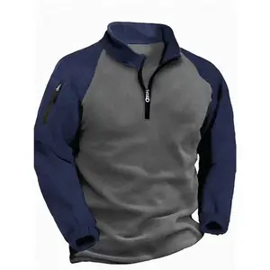 Men's autumn and winter wear knitted long-sleeved Fitted sweatshirt, suitable for daily wear, vintage classic zipper half button design, casual and versatile simple pullover, is a must-have item in men's wardrobe, Knitwear, Menswear, Garment