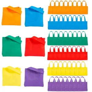 6" x 6" Mega Bulk 300 Pc. Mini Bright Color Nonwoven Tote Bags