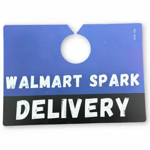 JOEZZY Walmart Spark Delivery Sign Double-Sided Car Sign for Sparkers Dashboard or Rearview Mirror Display Gig Driver Accessory