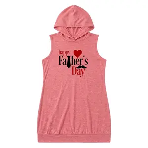 Happy Father's Day Women's T-Shirt – Casual Short Sleeve Crew Neck for Spring and Summer