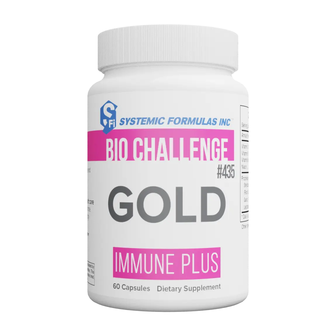 Systemic Formulas Gold Immune Plus Dietary Supplement Capsules - Natural Elderberry, Botanical Blend, Antioxidant-Infused for Metabolism Boost, Energy, Seasonal Resilience, 60G