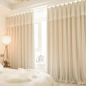 1pc Macaron Color Lace Decorative Blackout Curtain, Fairy-Tale Dream Style for Home, Elegant Polyester Design for Privacy and Light Control, Thermal Insulated Curtain, Room Decor Curtain