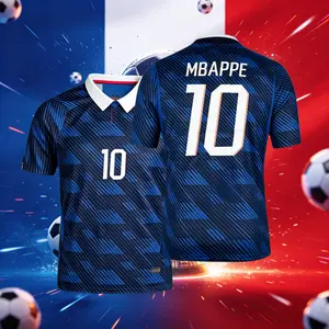2026 France Home And Away 7#Dembele and 10#Mbappe Short And Long Sleeve Soccer Jerseys Fans Version Breathable