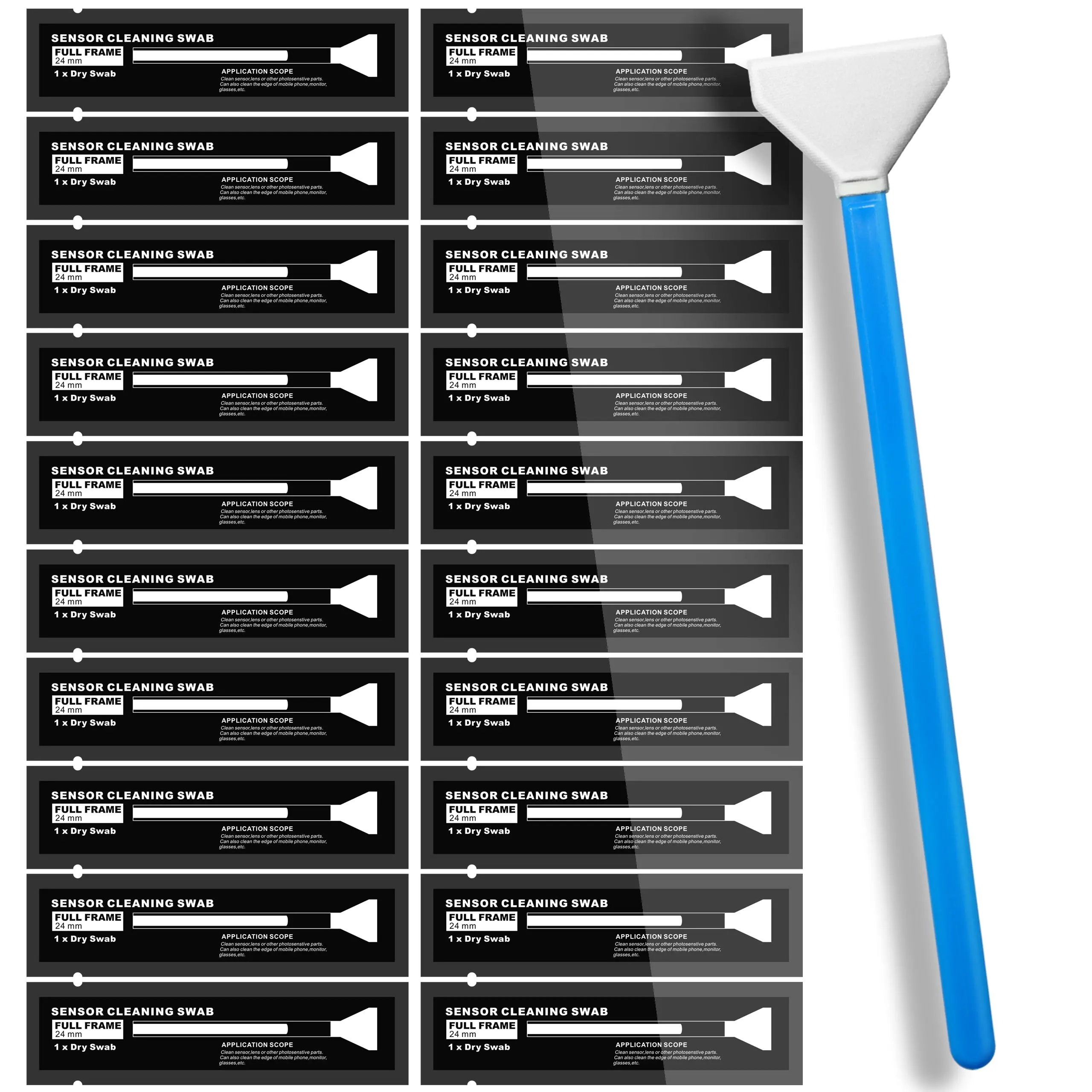Camera Maintenance Tools Sensor Cleaning Swabs for Full Frame Sensor of DDR24 DSLR or SLR (1000 Pieces of 24mm Sensor Cleaning Swabs) (No. HCS-24-1000)