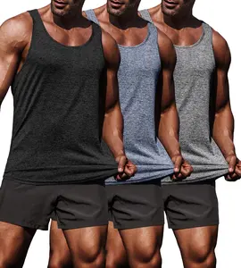 COOFANDY Men's 3 Pack Gym Tank Tops Y-Back Workout Muscle Tee Training Bodybuilding Fitness Sleeveless T Shirts