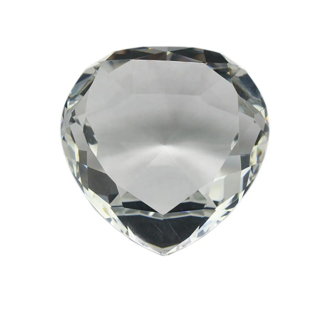 Jiallo 212 MAIN Heart-Shaped Crystal Glass Paperweight - 1.5 lbs Office Furniture Accessory, Dresser Desk Decor, Luminous Thoughtful Gift, Luminous Beauty