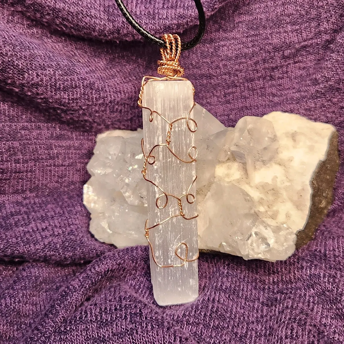 Selenite Pendant Necklace