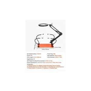 VEVOR Magnetic Helping Hands Soldering Station, 4 Flexible Arms Third Hand Tool, with Alligator Clips Non-Slip Heavy-Duty Steel Base, Soldering Helping Hands for Electronic Repair Craft Hobby DIY