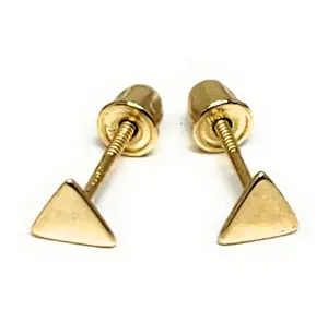 10k Solid Gold TRIANGLES MINI DAINTY Stud Earrings (FCE 25)