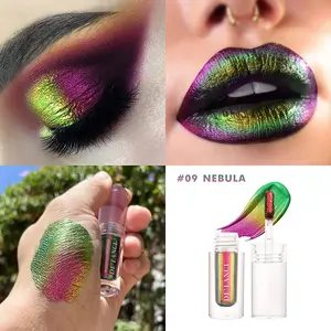 DE'LANCI Chameleon Metallic Liquid Eyeshadow, Intense Duochrome Shifting Eyeshadow, Long-Lasting with No Crease, Sparkly Highly Pigment Eyeshadow, 1.6G (#09 NEBULA)