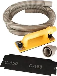 Hyde 09165 Dust-Free Drywall Vacuum Hand Sander with 6-Foot Hose