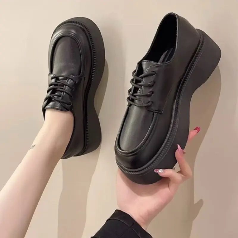 1 pièce Chaussures Mary Jane pour femme, style moderne noir, tige en PU, bout rond et talon moyen, pour l'été, lavage à la main ou nettoyage à sec, chaussures pour femme Women