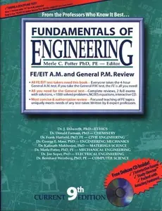 USED-Fundamentals of Engineering Review (General) New 9th edition by Merle C. Potter, PhD., PE (Paperback)