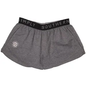 Simply Southern Preppy Dark Grey Cheer Shorts