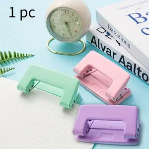 2-Hole Puncher Double Hole Punch Manual Puncher Smooth Hole Puncher Portable Office Binding Supplies Journal Scrapbook Hole Punch Stationery Office Accessories