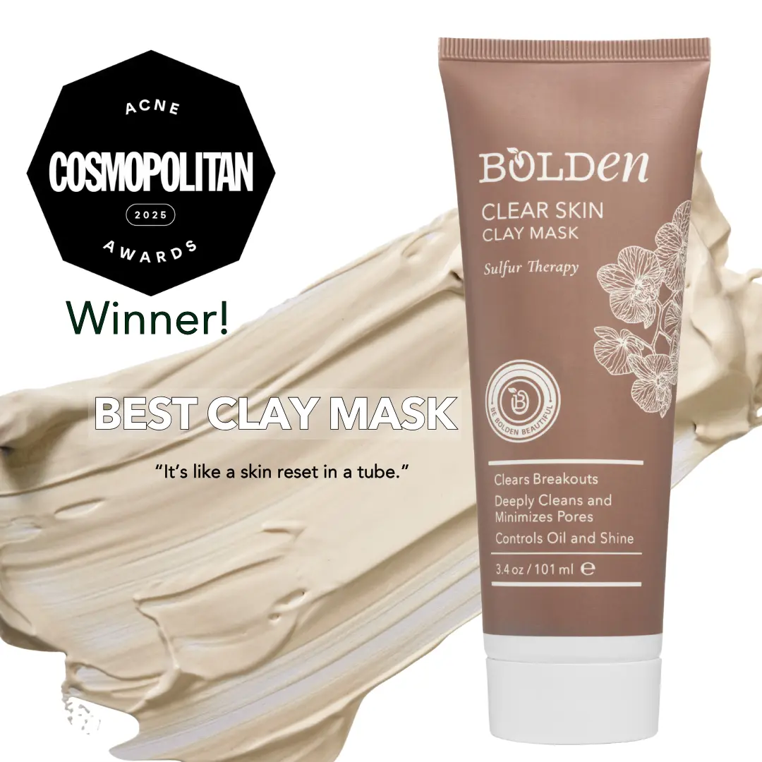 Bolden Clay Mask | Sulfur & Willow Bark Acne Treatment for Clear Skin