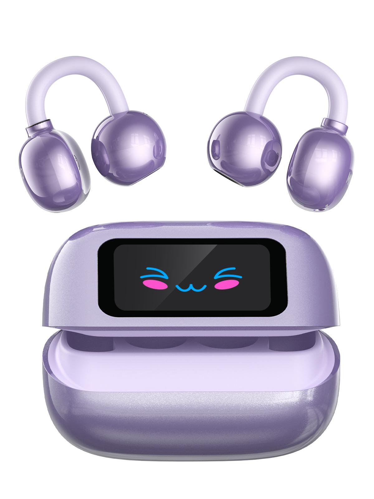 MINISO Bluetooth earphones: 1.5H fast charging+60H ultra long total battery life, real-time display of charging case/earphone battery level, only charged once a week for commuting/sports/business trips!