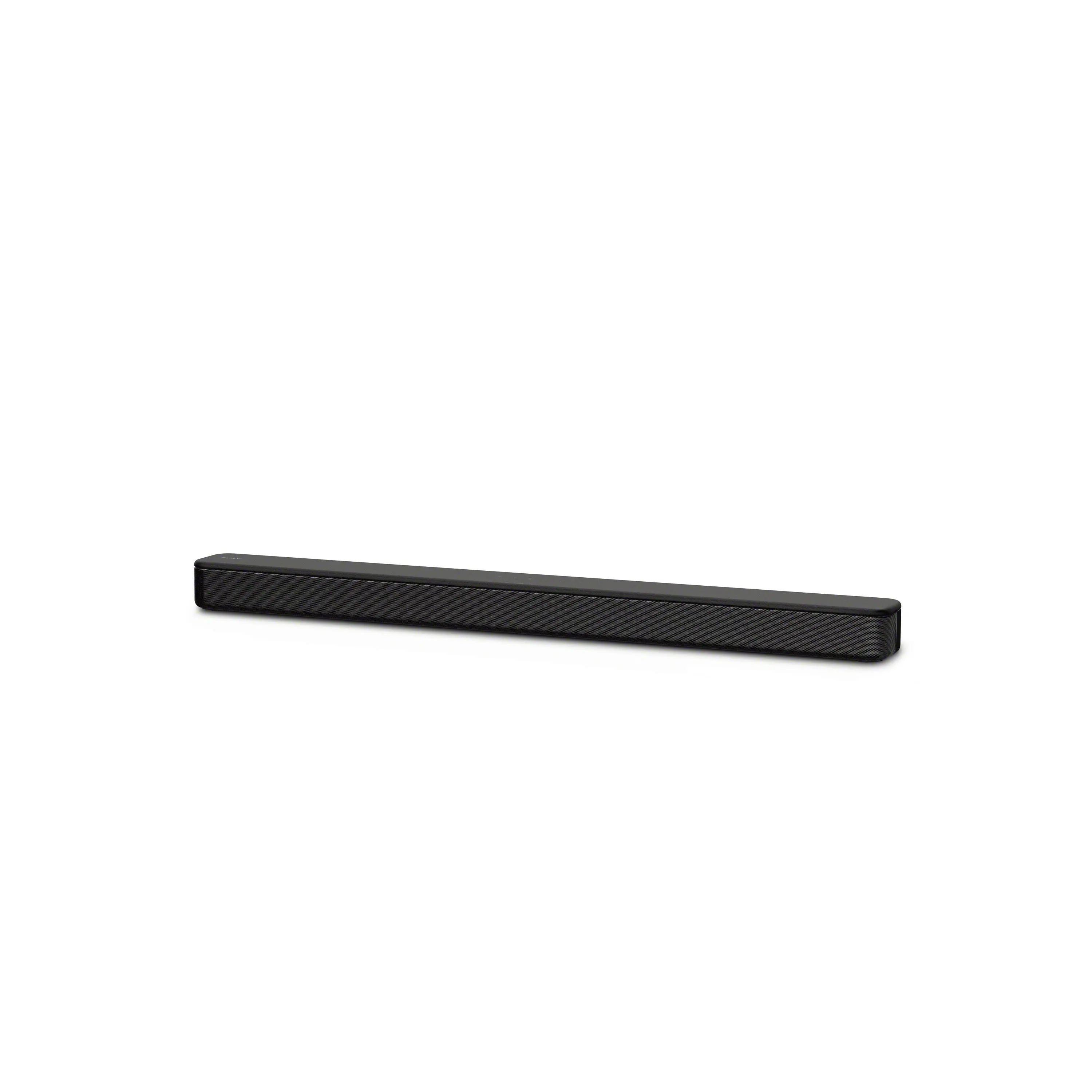 Refurbished - Sony S100F 2.0ch Soundbar with Bass Reflex Speaker, Integrated Tweeter and Bluetooth, (HTS100F), easy setup, compact, home office use with clear sound black