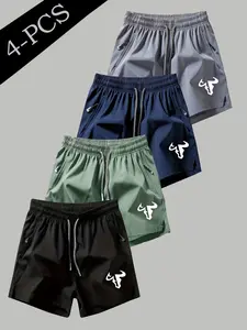 Men Women Gym Shorts Set, Quick-Dry Breathable Fabric, Geometric Pattern Design, Sportswear for All Seasons, Fitted Style