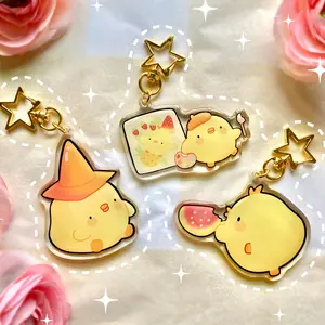 La Pipa Keychains - Acrylic epoxy Cute chick charms