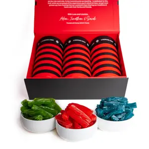 Licorice Gift Box | Sour, Red, Black, Shorties, Aussie Mix, Sugar-Free & Best Sellers | Each Box Has 3 x 1lb Tubes | Fruity, Tangy, Chewy Candy for Licorice Lovers | Perfect Gift for Candy Fans