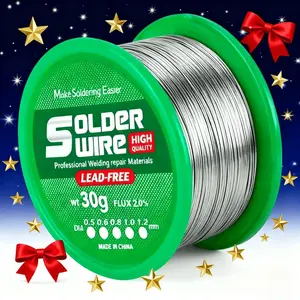30g New Rosin Core Solder Wire, Tin Solder Wire (sn99.3%-Cu0.7%), 0.6mm Line Diameter, Contains 2.0% Flux, for Electrical Repair and Welding
