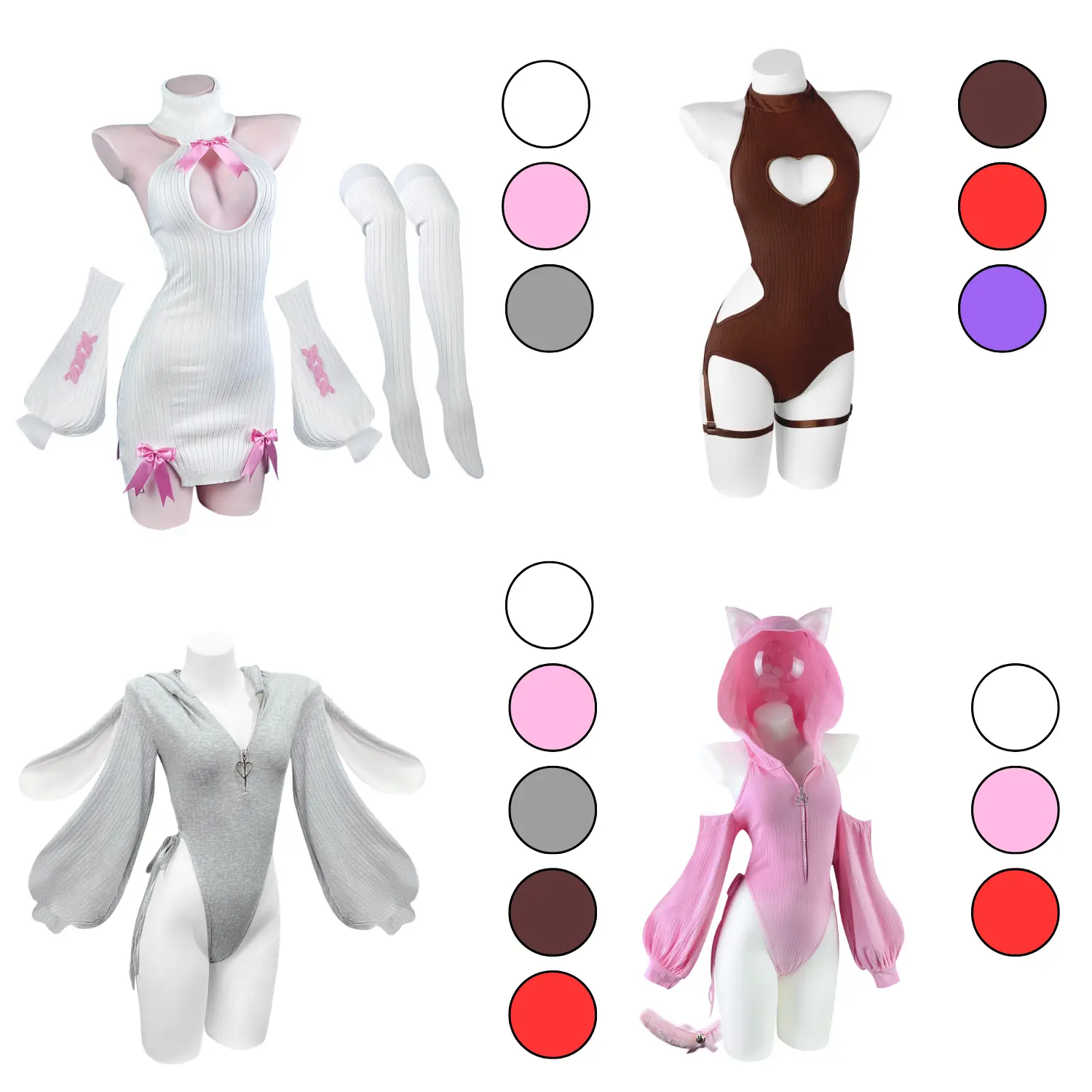 Koruraclub Limited Sale - Women's Whimsical Cute Knit Sweatshirts & Bodysuit Set, Cozy Pet-Themed Women's Clothes,summerwins